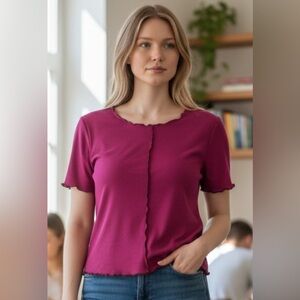 BP - NWT - Magenta Short Sleeve Top
